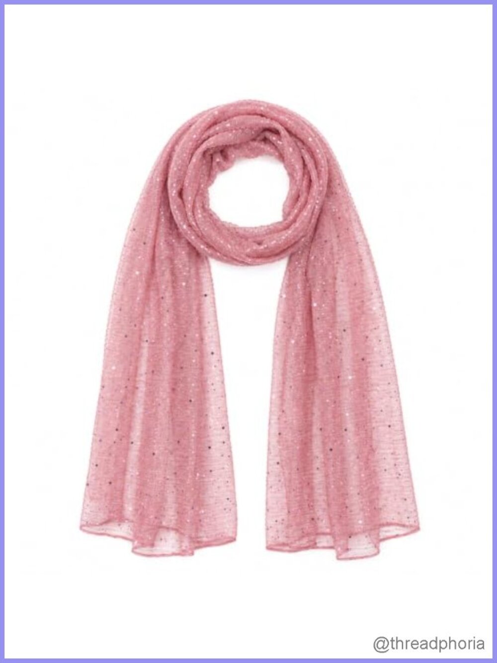 Pink Sheer Sequin Rave Scarf Sparkly Head Wrap Shawl Women Festival Accessory